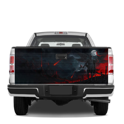 Petthouse | Creepy Evil Tailgate Wrap, Halloween Satan Tailgate Wrap, Halloween Gift, Son Gift