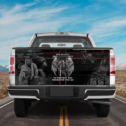 Petthouse | Jesus Tailgate Wrap, Jesus Knight Templar Tailgate Wrap, Jesus Believer Gift, Christian Gift