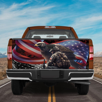 Petthouse | American Eagle Tailgate Wrap American Veteran Truck Tailgate Decal Patriotic Car Accessories