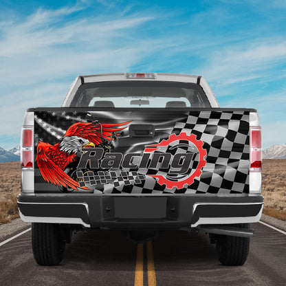 Petthouse | Racing Tailgate Wrap America Wrap Eagle Motorcycle Racing Wrap Racing Flag Tailgate Wrap