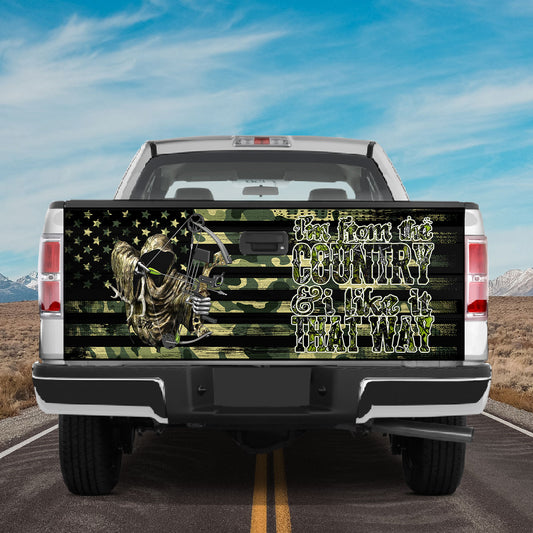 Petthouse | I'm From The Country Wrap Hunter Tailgate Wrap America Camo Pattern Cover Car Decoration