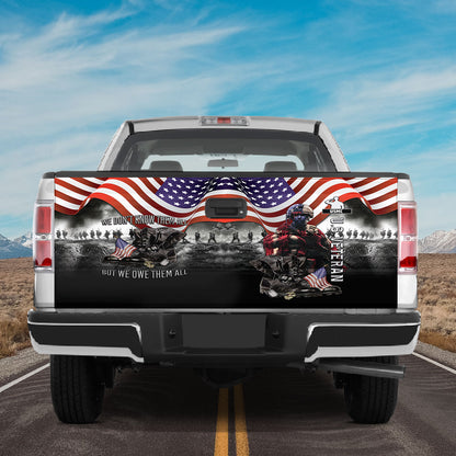 Petthouse | Us Veteran Soldier Memorial Day Remembrance Day Tailgate Wrap Decal Veteran's Day Decor Truck Decor