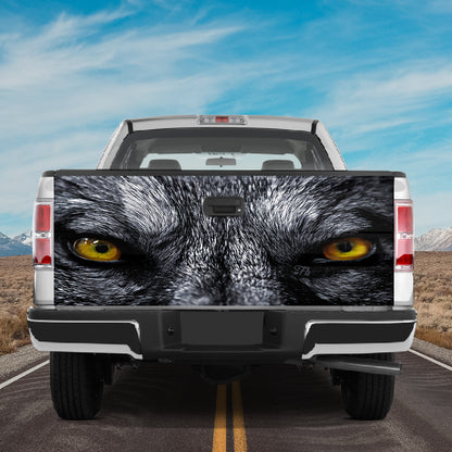 Petthouse | Werewolf Halloween Tailgate Wrap Waterproof Wolf Eyes Truck Tailgate Decal Halloween Gift