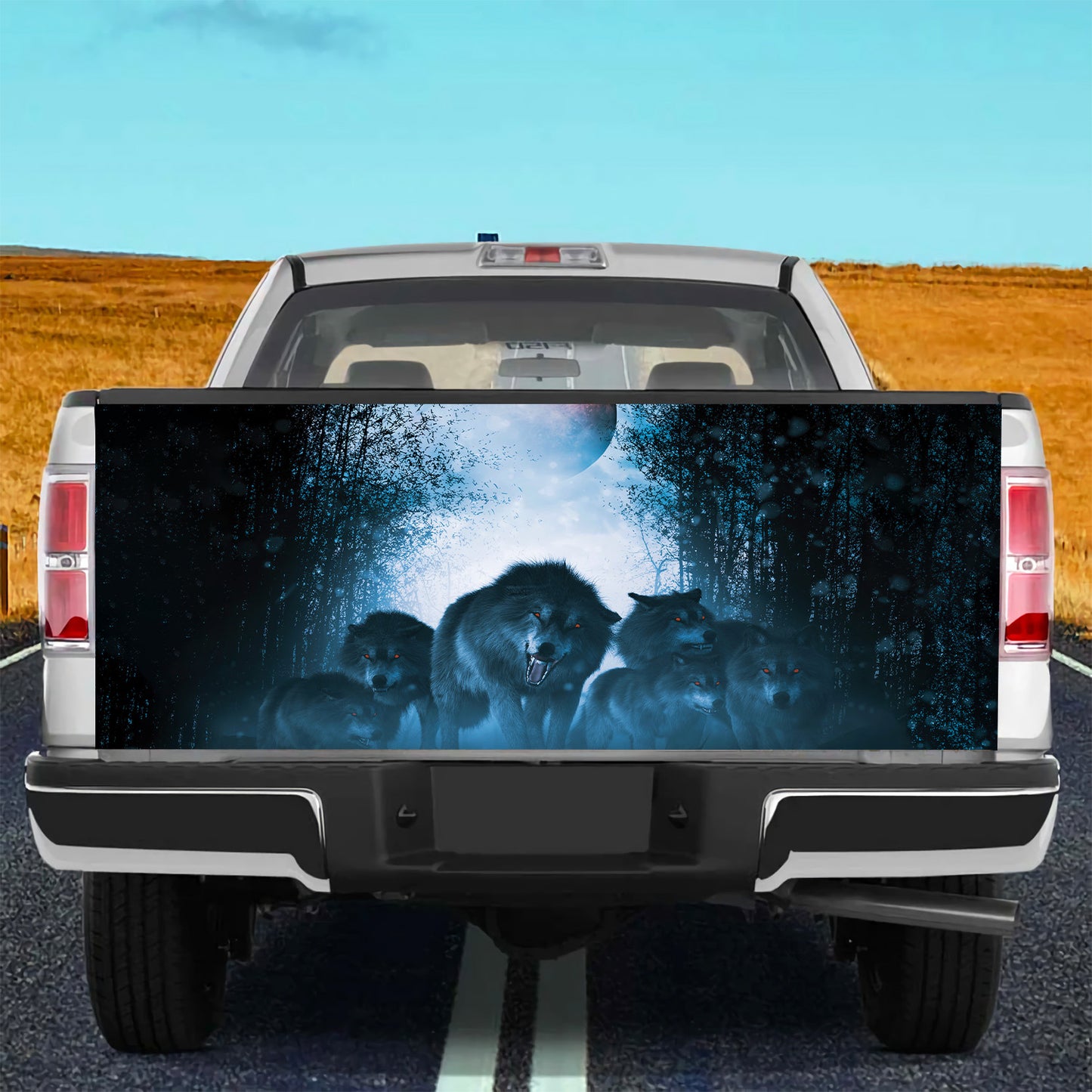 Petthouse | Wolves Evil Wrap Car Tailgate Wrap Honor Wolves Cover Halloween Cover Halloween Decor