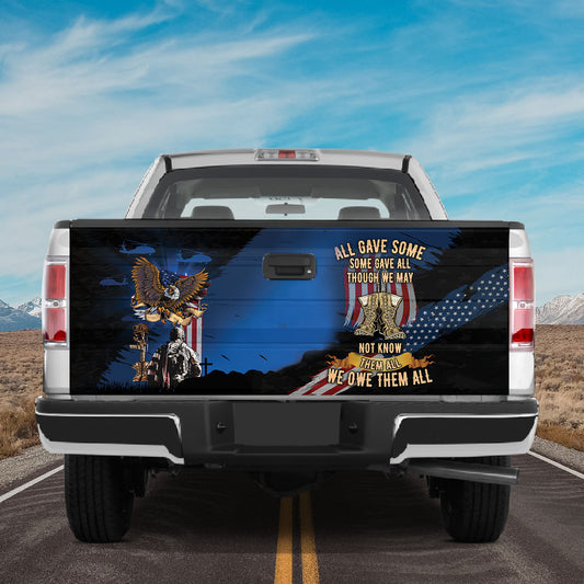 Petthouse | American Veteran Soldier Military Tailgate Wrap Vinyl Graphic Decal Memorial Day Decoration