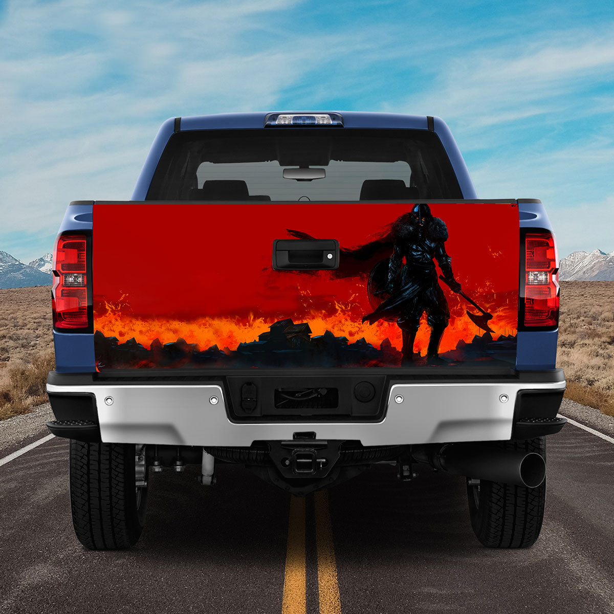 Petthouse | Viking Warrior Lovers, Truck Decor Gift Viking Odin Father Warrior Tailgate Wrap