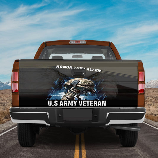 Petthouse | Honor The Fallen Tailgate Wrap Us Army Veteran Truck Tailgate Decal Patriotic Car Accessories