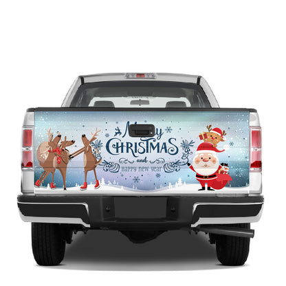 Petthouse | Santa Claus Tailgate Wrap Merry Christmas And Happy New Year Tailgate Decal Xmas Gift