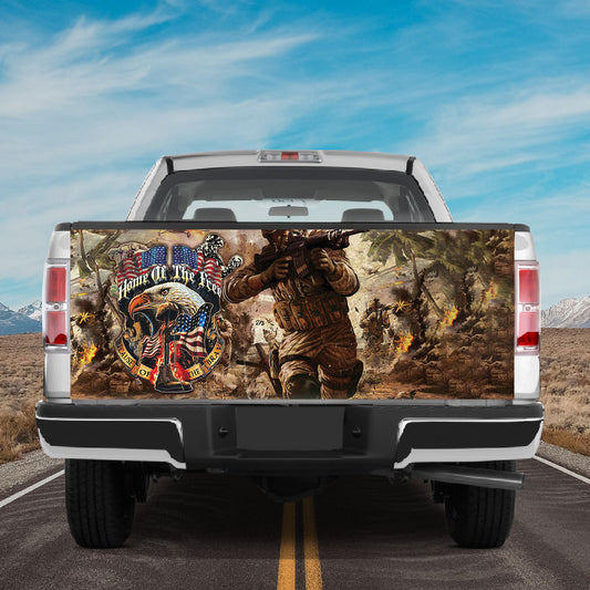 Petthouse | Home Of The Free Tailgate Wrap American Warriors Wrap Battle Artwork Wrap Car Decoration