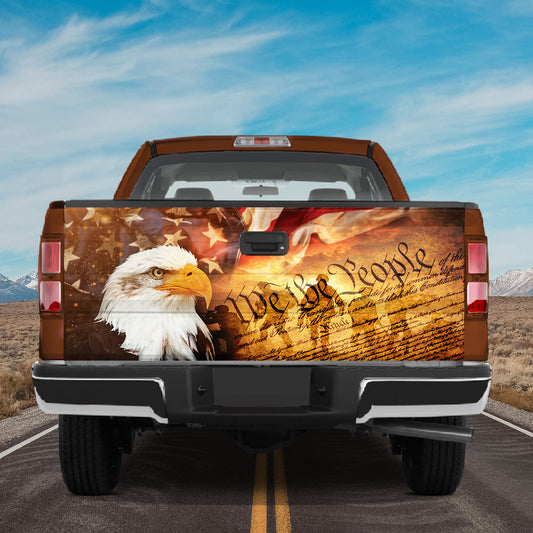 Petthouse | Eagle We The People American Flag Tailgate Wrap American Patriot Tailgate Vinyl Graphic Wrap