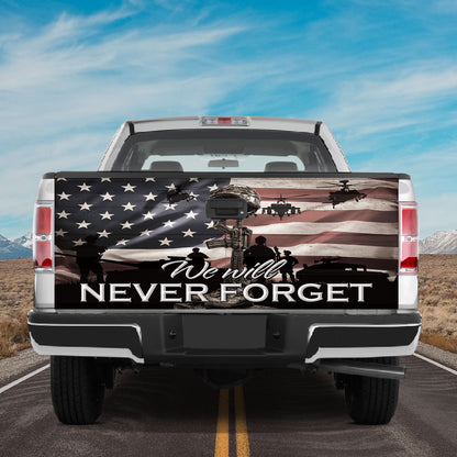 Petthouse | We Will Never Forget Veteran's Day Tailgate Wrap Decal American Veteran Truck Decor