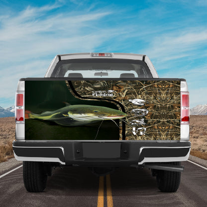 Petthouse | Catfish Fishing Tailgate Wrap Love Fishing Tailgate Cover Fisher Tailgate Cover Car Decoration