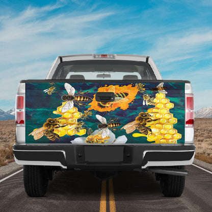 Petthouse | Honey Bee Sweet Tailgate Wrap Decal Sticker Vinyl Graphic Bee Lovers Gift Truck Decoration