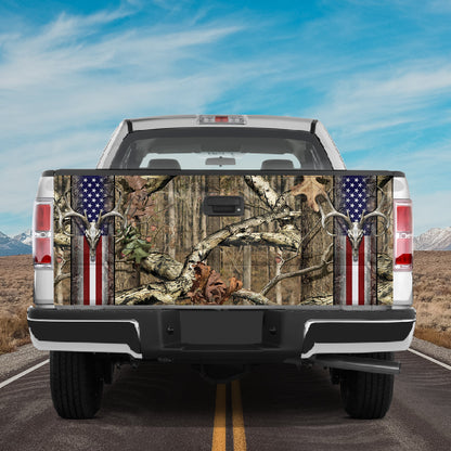 Petthouse | Hunting Camo Pattern Tailgate Wrap, Skull Deer Tailgate Wrap, American Hunter Gift