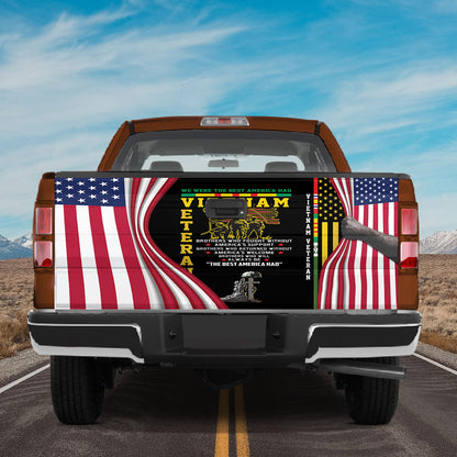 Petthouse | Vietnam Veteran Truck Tailgate Decals American Flag Tailgate Wrap Tailgate Vinyl Graphic Wrap