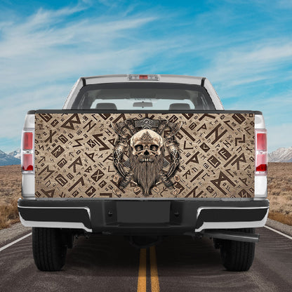 Petthouse | Viking Warrior Skull Viking Pattern Tailgate Wrap Scandinavian Pattern Cover Car Decoration