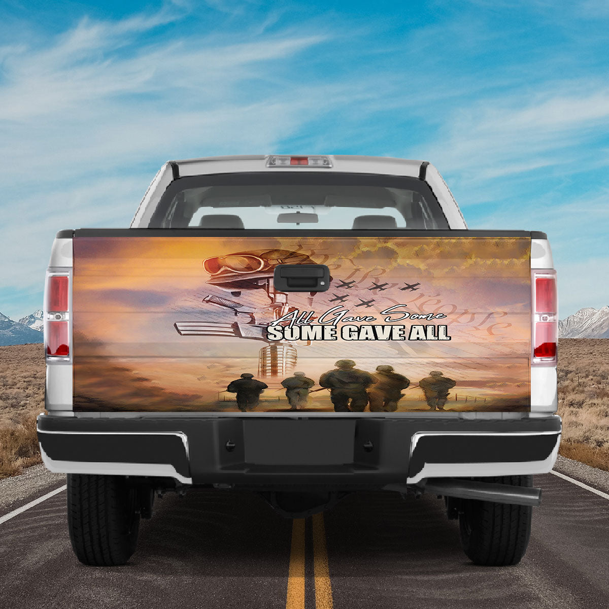 Petthouse | All Gave Some Veteran Army Soldier Tailgate Wrap Decal Memorial Day Gift Freedom Day Gift