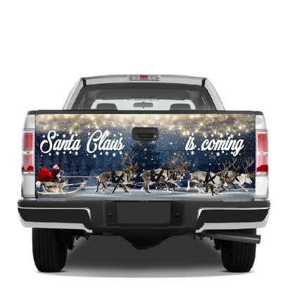 Petthouse | Santa Claus Is Coming Tailgate Wrap Tailgate Sticker Decal Reindeer And Santa Xmas Gift