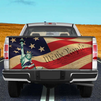 Petthouse | We The People American Vintage Printed Tailgate Wrap, Patriotic Day Gift