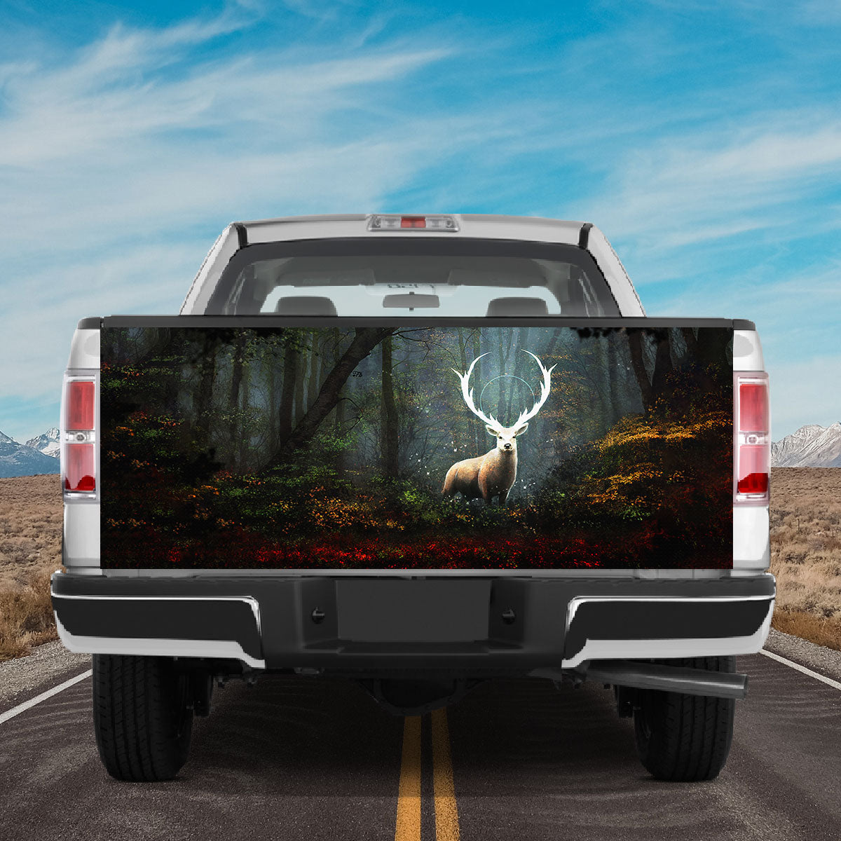 Petthouse | Deer Hunting Tailgate Wrap Decal Deer In Forest Decal Sticker Deer Car Decor