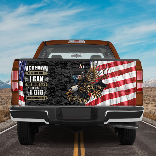 Petthouse | Veteran It's Not That I Can Tailgate Wrap American Eagle Truck Decal Patriots Car Accessories