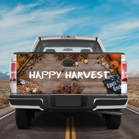 Petthouse | Happy Harvest Tailgate Wrap Speel Book Halloween Vinyl Graphic Decal Halloween Gift