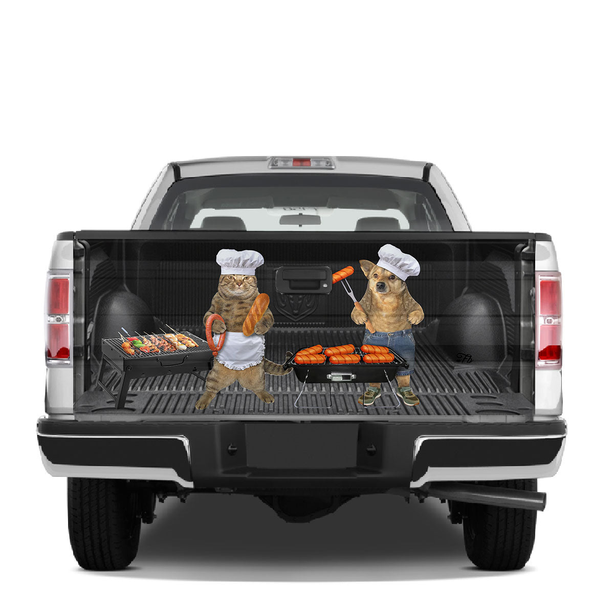 Petthouse | Funny Cat Dog Bbq Tailgate Wrap Cat And Dog Chef Vinyl Decal Pet Owner Dog Lover Cat Love