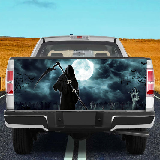 Petthouse | The Death Tailgate Wrap Moon Night Wrap Horror Cemetery Cover Halloween Cover Decor