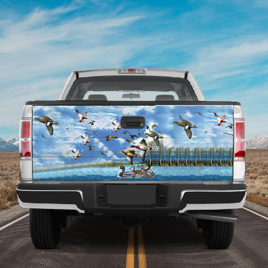 Petthouse | Duck Hunting Tailgate Decal, Duck Hunting Flying Tailgate Wrap, Duck Hunter Gift