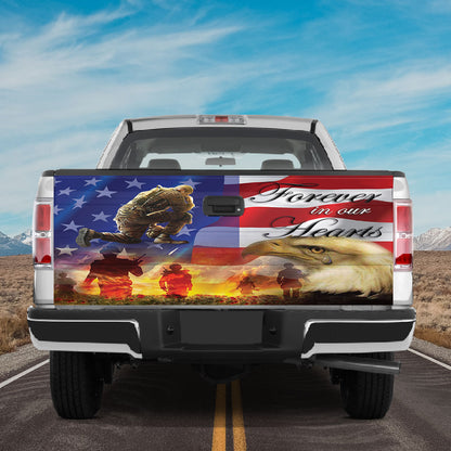 Petthouse | American Veteran Tailgate Wrap Decal Vinyl Graphic Us Soldier Army Military Memorial Day Decor