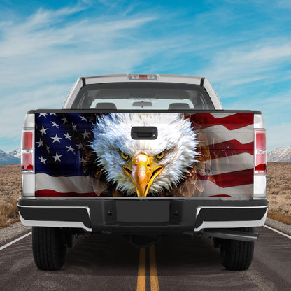 Petthouse | Eag*le America Printed Tailgate Wrap, Patriotic Day Police Gift, Patriotic Decal Gift Idea