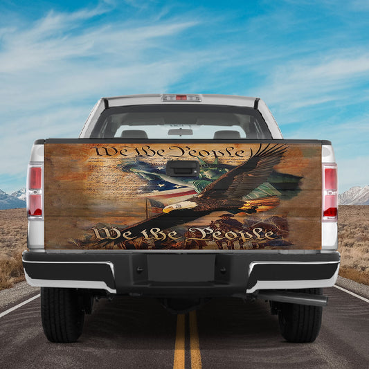 Petthouse | American Veteran Memorial Day Tailgate Wrap Vinyl Graphic Decal Us Soldier Sticker Truck Decor