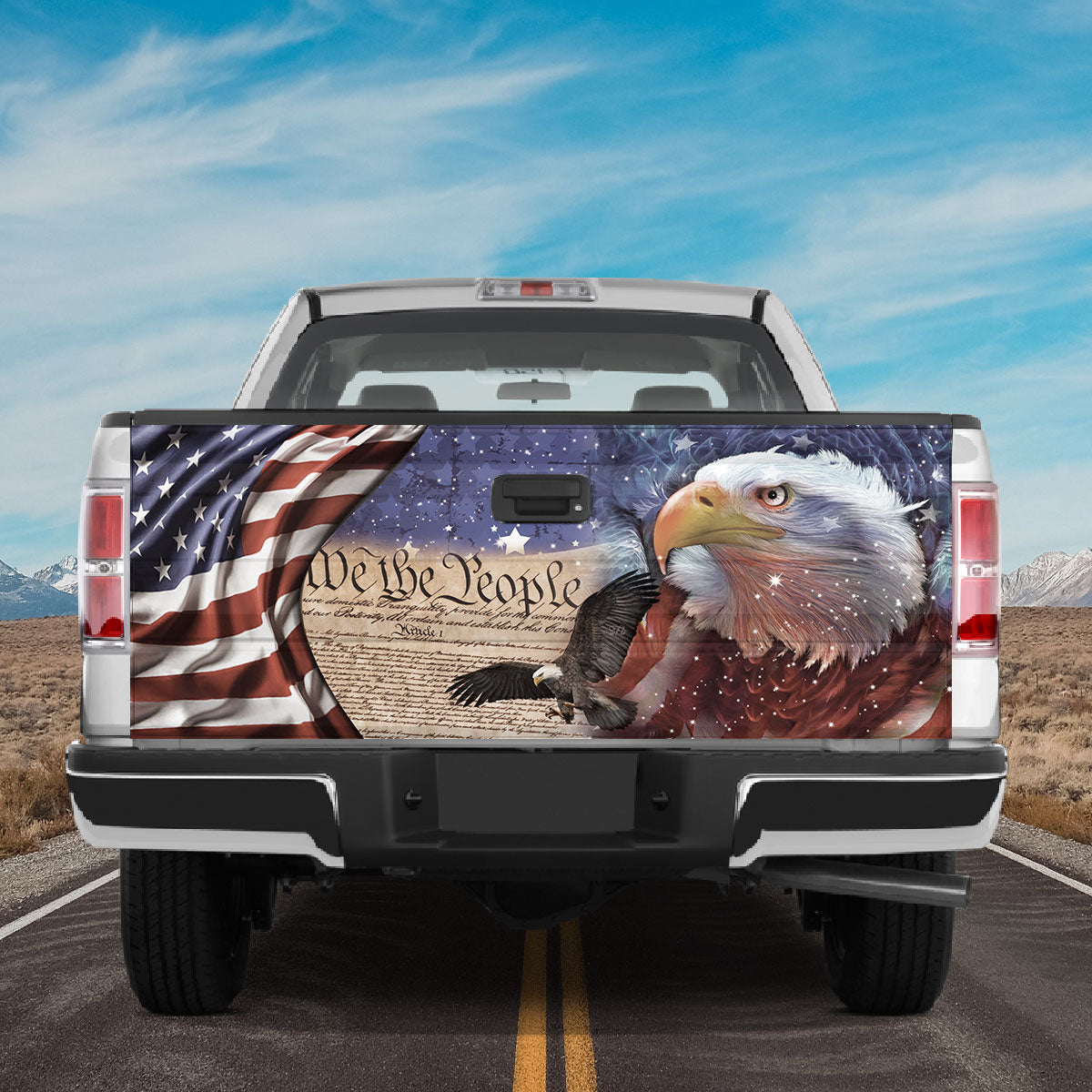 Petthouse | American Veteran Soldier Army Military Tailgate Wrap Decal Us Eagle Sticker Truck Decoration