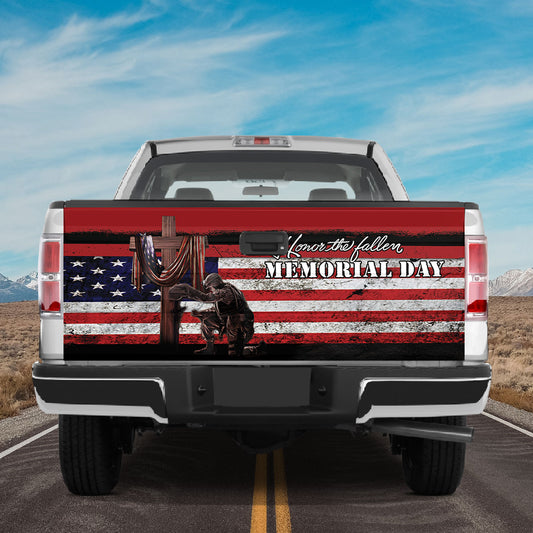 Petthouse | Honor The Fallen Memorial Day Us Veteran Tailgate Wrap Decal Remembrance Day Decoration