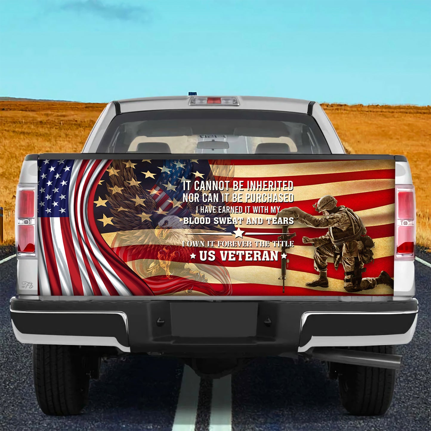 Petthouse | American Veteran Tailgate Wrap Decal Eagle American Tailgate Decal Us Veteran It Cannot Be Inherited