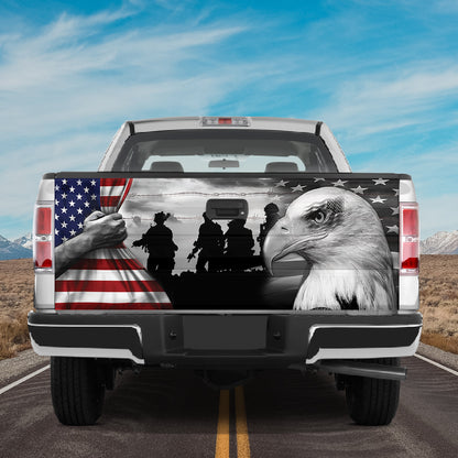 Petthouse | American Veterans Tailgate Wrap Eagle Usa Tailgate Decal American Army Car Cover Car Accessories