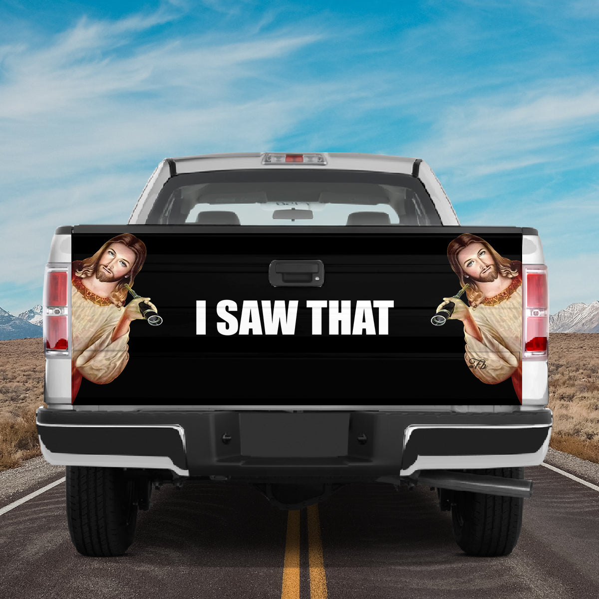 Petthouse | Jesus I Saw That Tailgate Wrap Jesus Believer Christian Gift