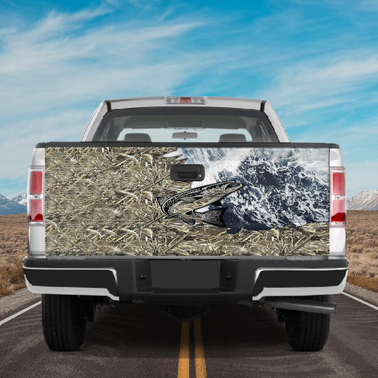 Petthouse | Bass Fishing Tailgate Wrap, Fishing And Hunting Tailgate Wrap, Fishing Addicted Gift, Husband Gift