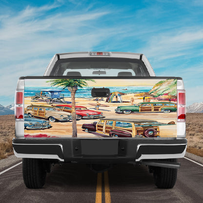 Petthouse | Summer Beach Sea Summer Vacation Tailgate Wrap Decal Beach Life Sticker Tailgate Mural Truck Decor