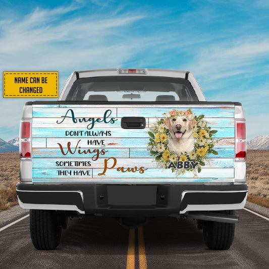 Petthouse | Angels Don't Always Have Wings Truck Tailgate Wrap Customized Name Graphic Wraps Car Decorations