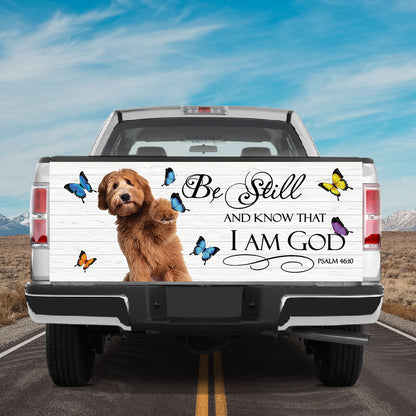 Petthouse | Labradoodle Puppies Tailgate Wrap Labradoodle Butterfly Be Still Quote Truck Decoration