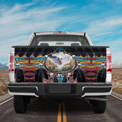 Petthouse | Tribal Artwork Tailgate Wrap Native Dreamcatcher Tailgate Cover Native Pattern Cover Car Decor