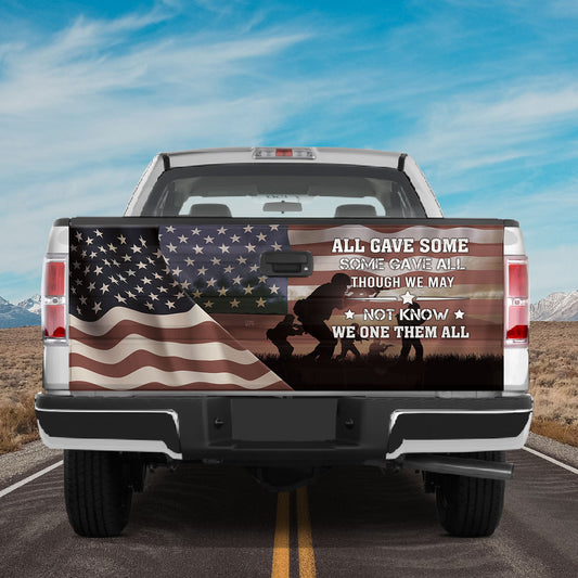 Petthouse | American Veteran Memorial Day Tailgate Wrap Us Soldier Army Veteran Truck Decor Freedom Day Gift