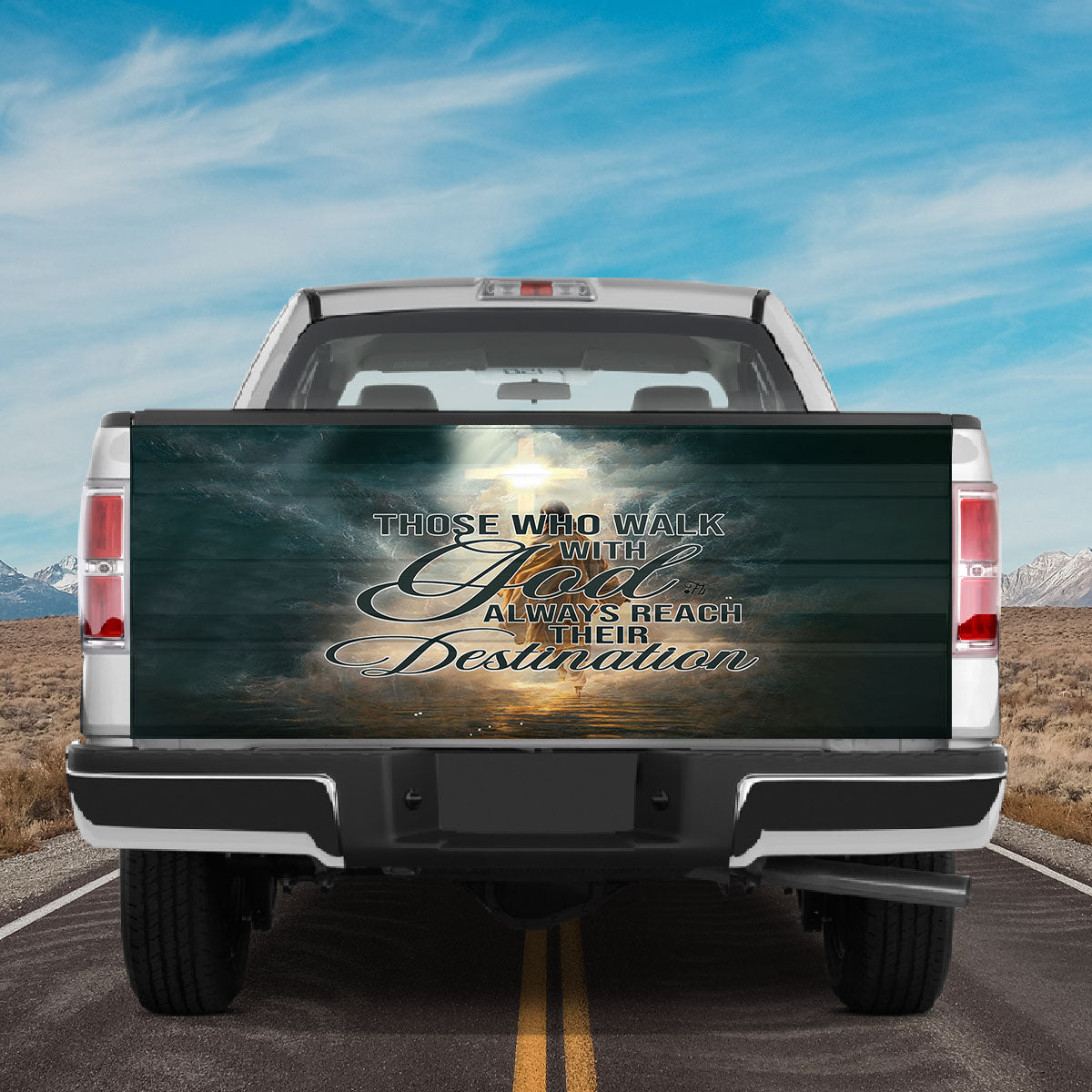 Petthouse | Those Who Walk With God Always Reach Their Destination Tailgate Wrap God Believer Cover Car Decor