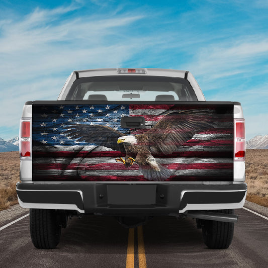 Petthouse | Ea*gle American Printed Tailgate Wrap, Patriotic Day Truck Decor Fathers Day Gift