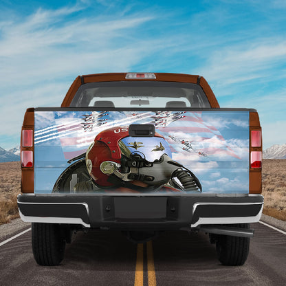 Petthouse | Fighter Plane Tailgate Wrap Air Force Truck Tailgate Decal Military Vinyl Tailgate Wrap Car Decor