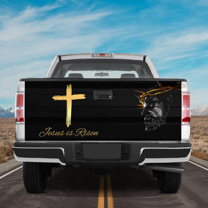 Petthouse | Jesus Portrait Tailgate Wrap, Jesus Is Risen Tailgate Wrap, Jesus Christian Gift