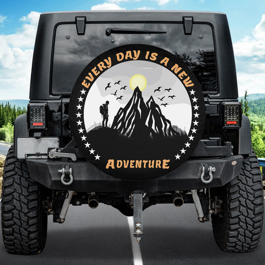 Petthouse | Every Day Is A New Adventure Spare Tire Cover Camping Tire Covers Wheel Cover For Car Camper Gift