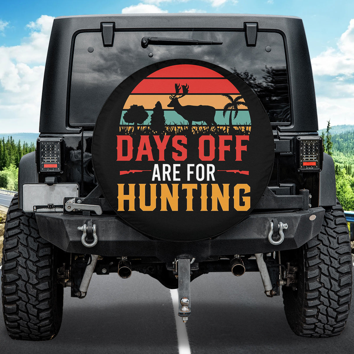 Petthouse | Day Off Are For Hunting Tire Cover Hunting Spare Tire Cover Deer Hunting Wheel Cover Accessories