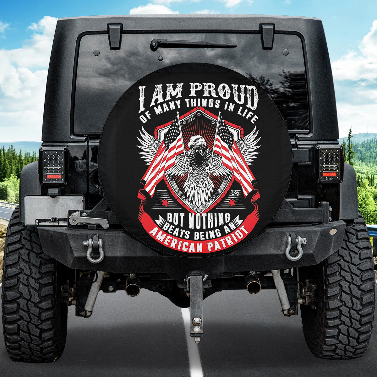 Petthouse | American Patriot, Eagle Spare Tire Cover I Am Proud Being An American Patriot